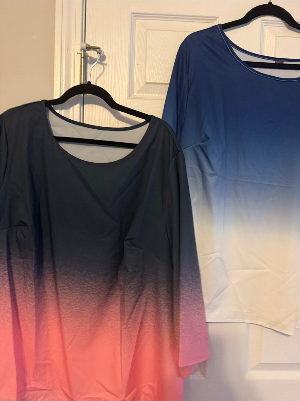 Set of 2- Color Block Long Sleeve Top in Black & Pink Like New, never worn.